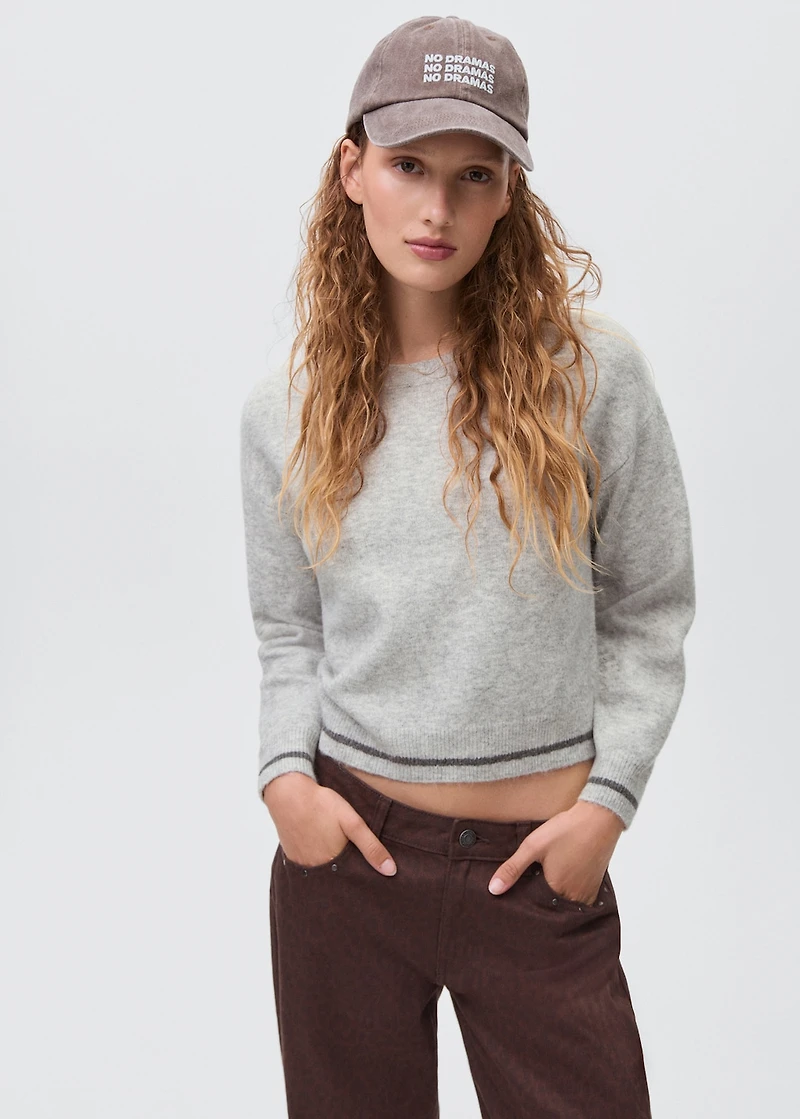 Knit embroidered sweater