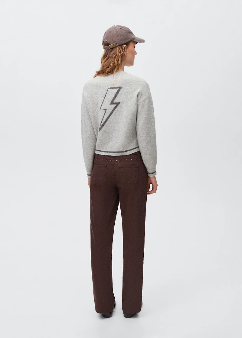 Knit embroidered sweater