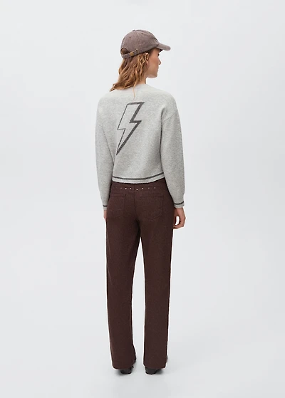 Knit embroidered sweater