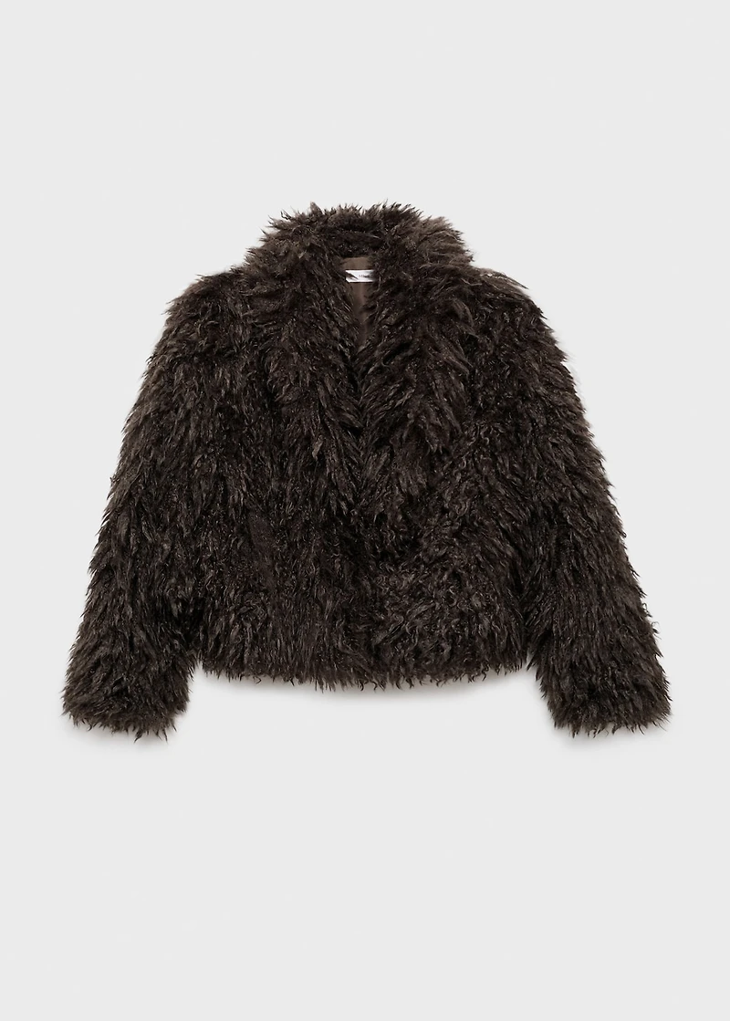 Short faux-fur coat