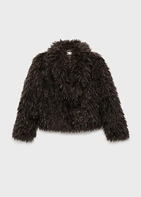 Short faux-fur coat