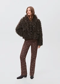 Short faux-fur coat