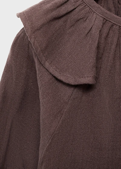 Ruffled embroidered blouse