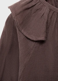 Ruffled embroidered blouse