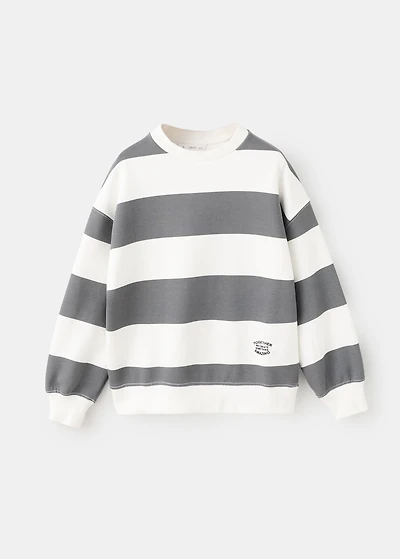 Striped cotton-blend sweatshirt