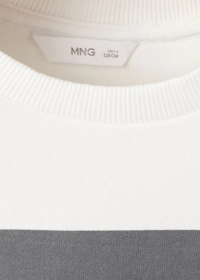 Striped cotton-blend sweatshirt