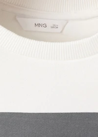 Striped cotton-blend sweatshirt