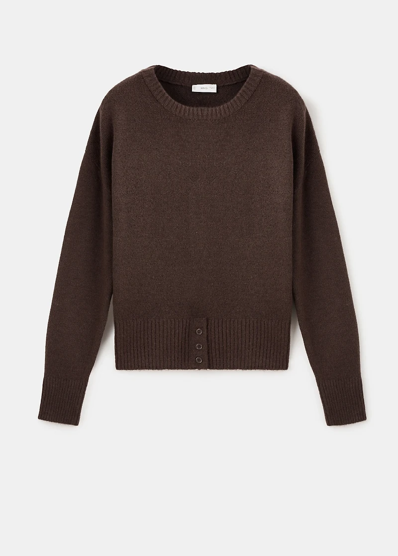 Buttons detail knit sweater