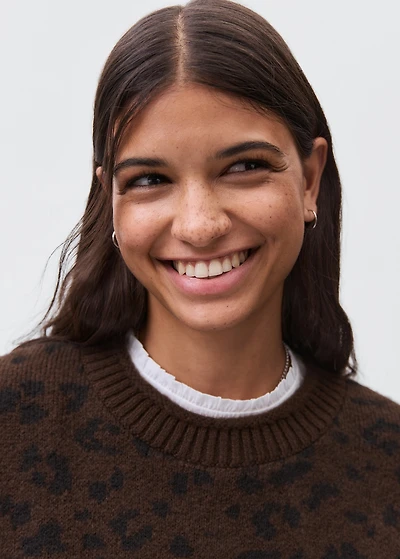 Leopard pattern sweater