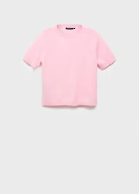 Short-sleeved wool sweater