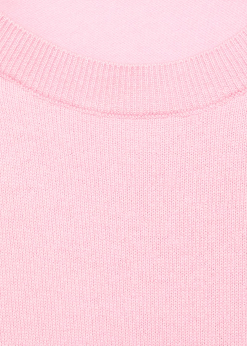 Short-sleeved wool sweater