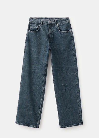 Mid-rise straight jeans
