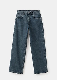 Mid-rise straight jeans