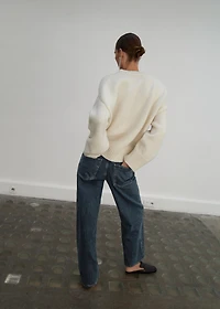 Mid-rise straight jeans