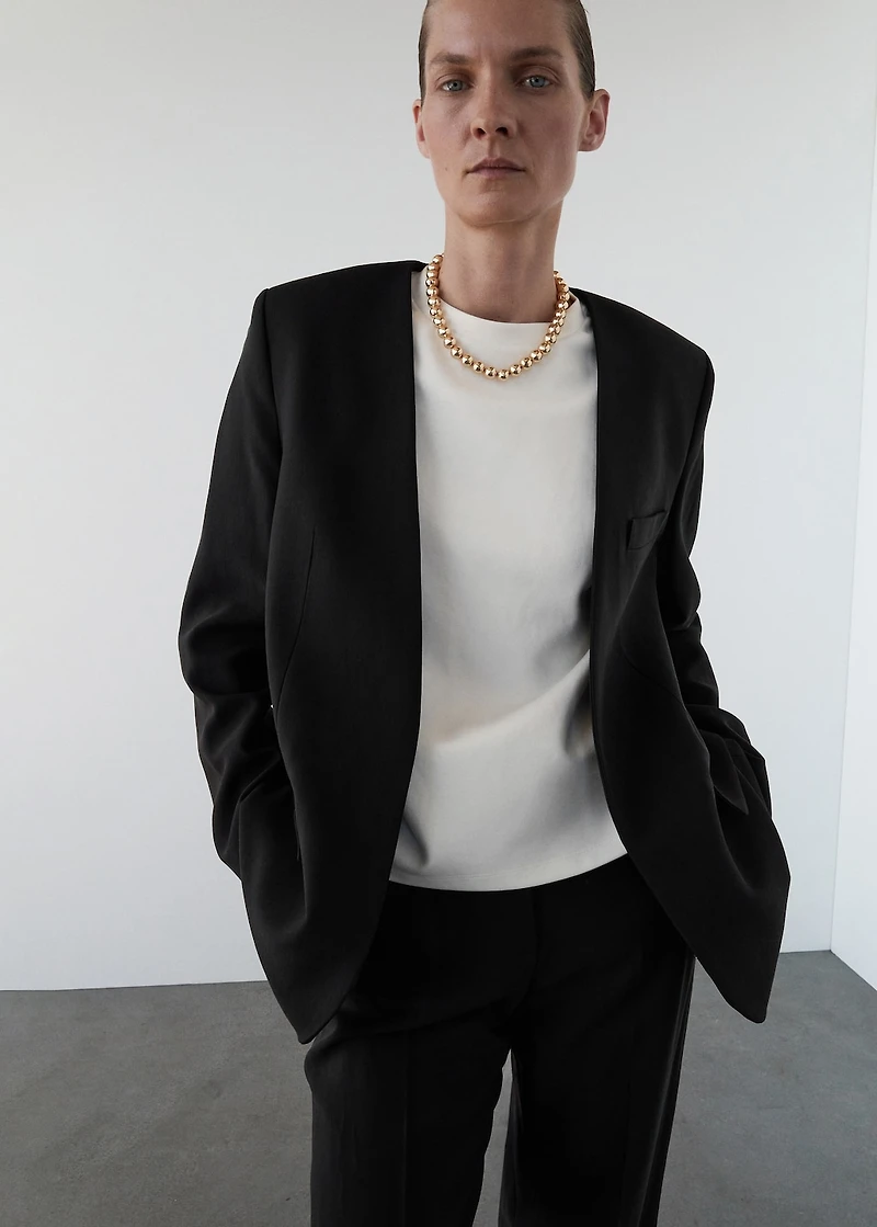 Straight-fit suit pants