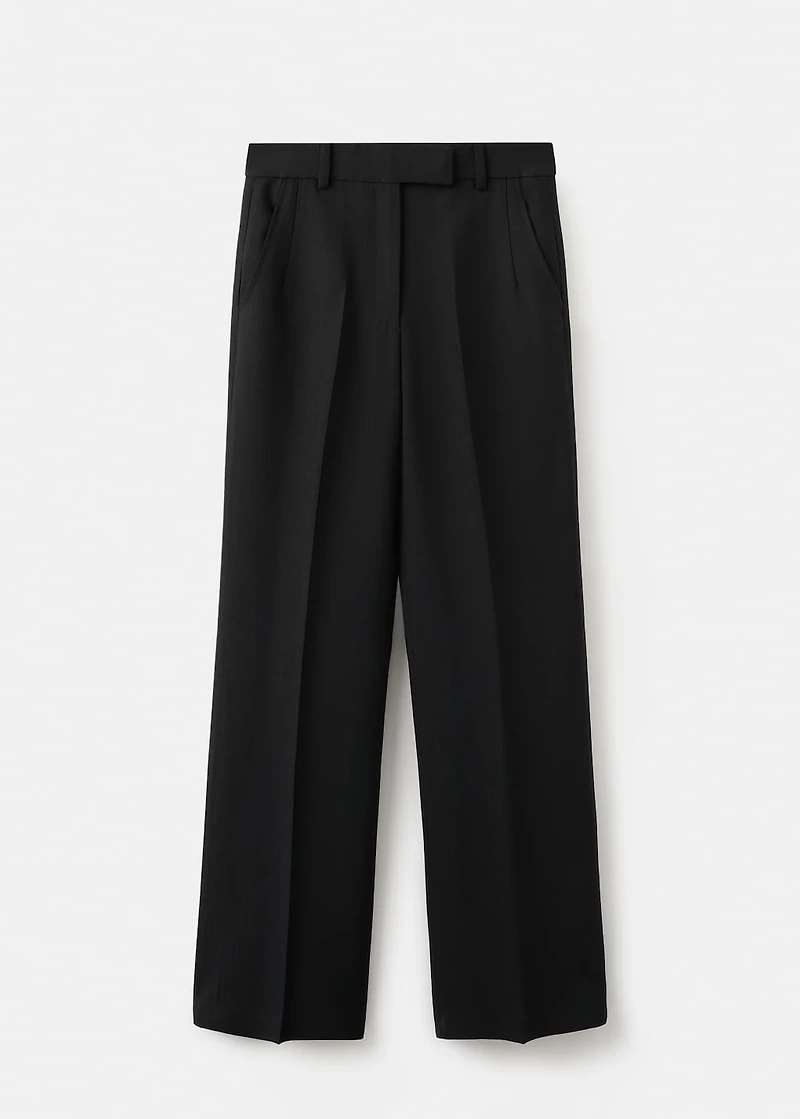 Straight-fit suit pants