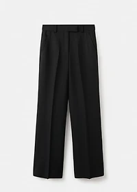 Straight-fit suit pants