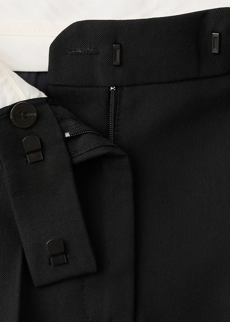 Straight-fit suit pants