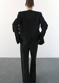 Straight-fit suit pants