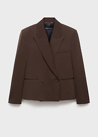 Double-breasted suit blazer