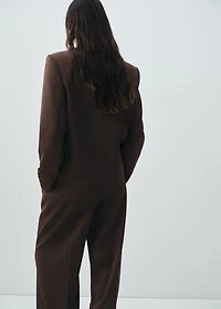 Double-breasted suit blazer