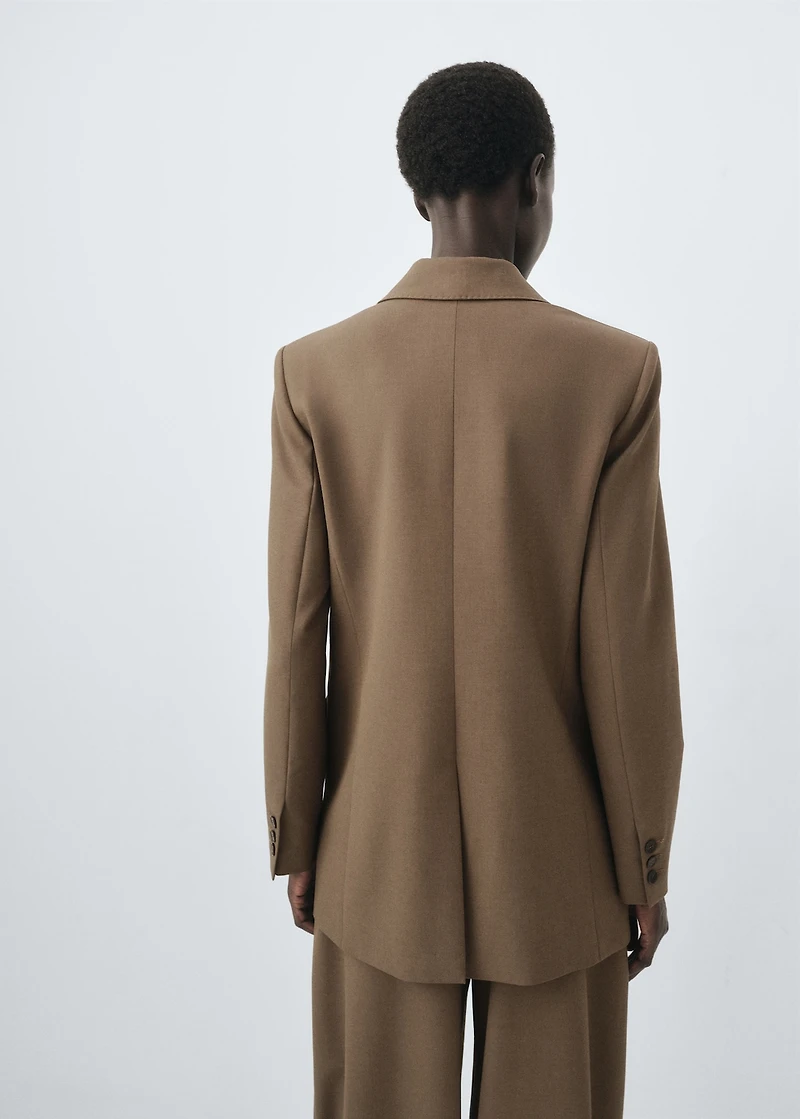 Double-breasted suit blazer