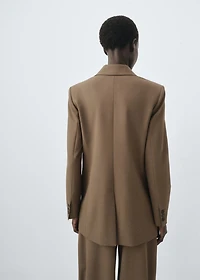 Double-breasted suit blazer