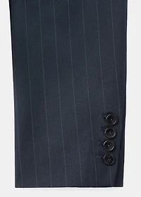 Double-breasted pinstripe suit blazer