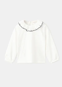 Cotton t-shirt with embroidered stars