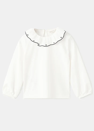 Cotton t-shirt with embroidered stars