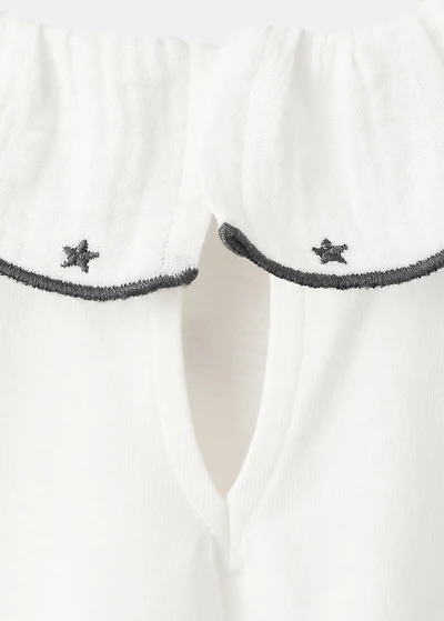 Cotton t-shirt with embroidered stars