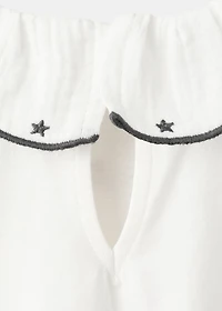 Cotton t-shirt with embroidered stars