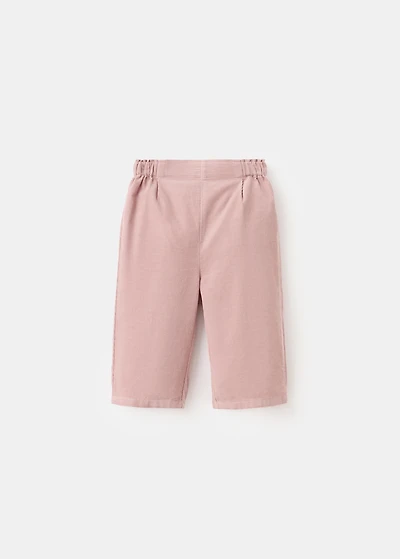 Pleated corduroy pants