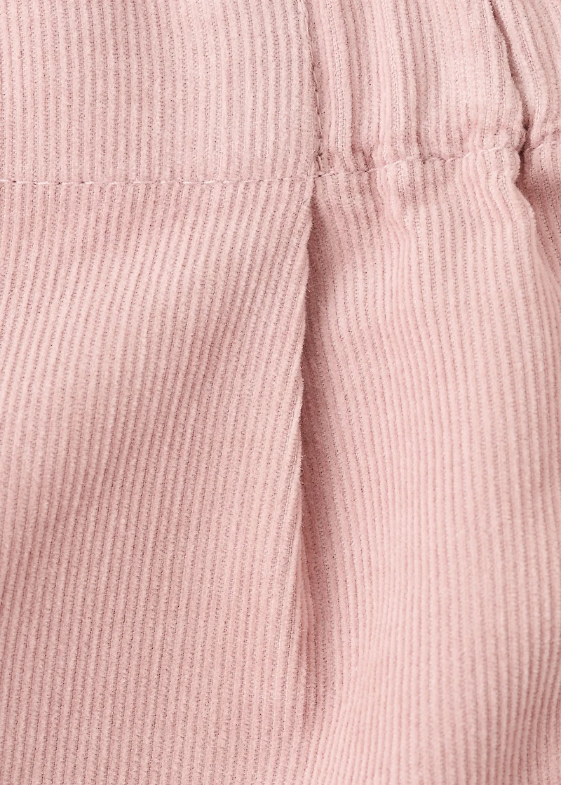 Pleated corduroy pants