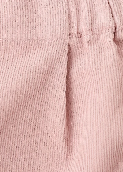 Pleated corduroy pants