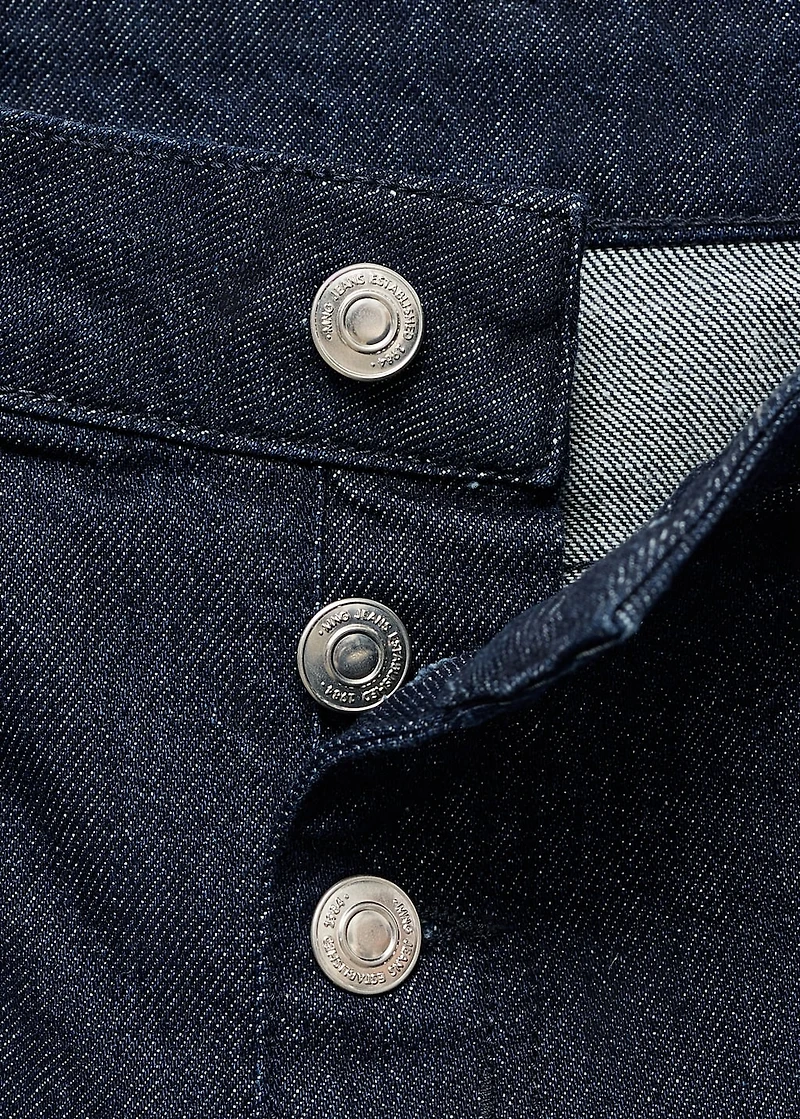 Low-rise straight-leg jeans with buttons
