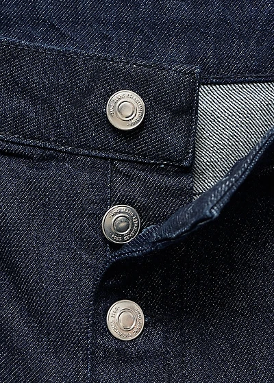 Low-rise straight-leg jeans with buttons