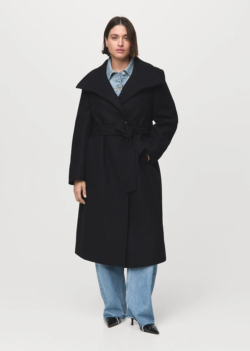 Manteco wool coat with belt