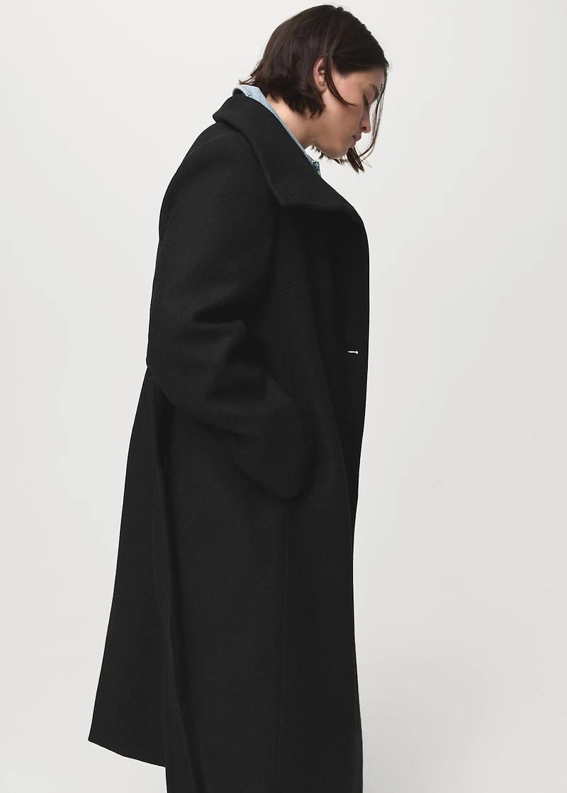 Manteco wool coat with belt