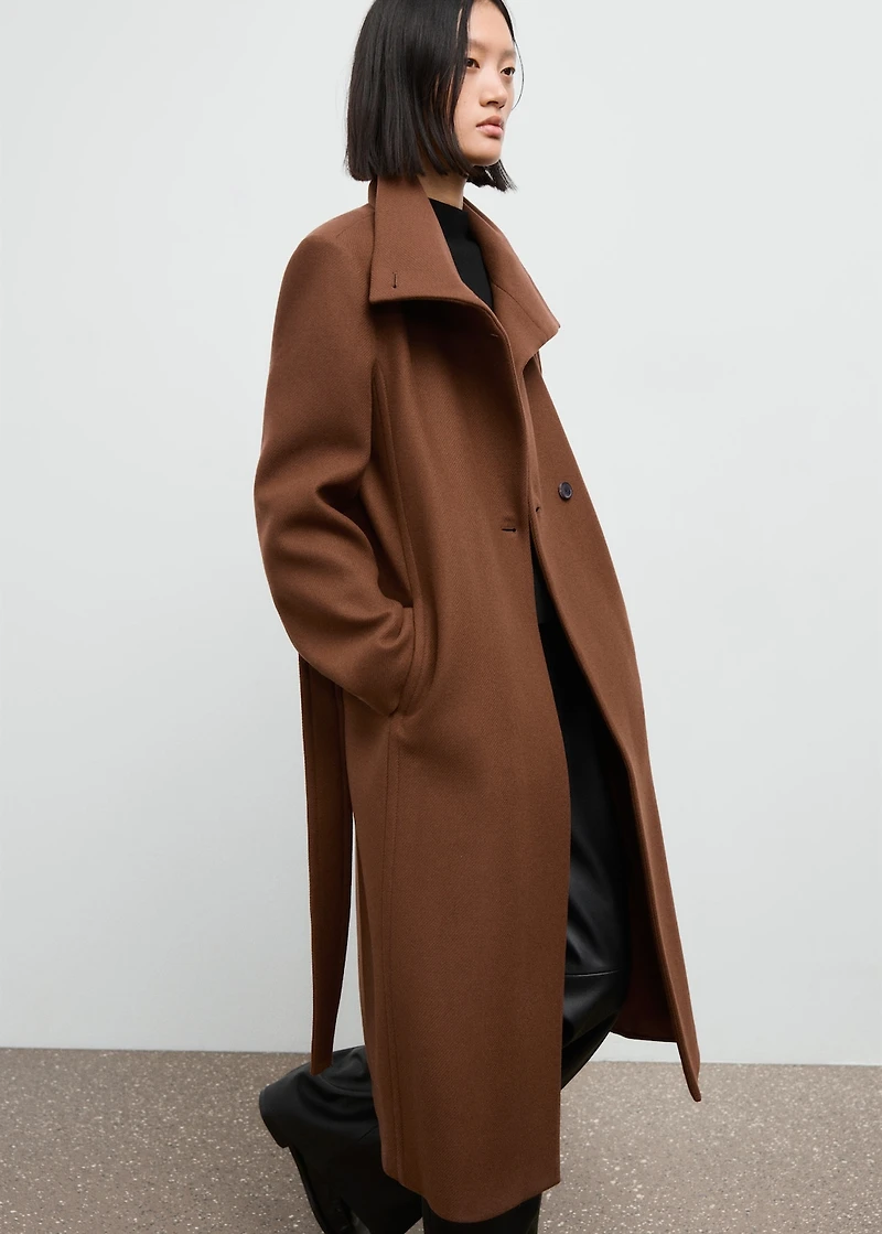 Manteco wool coat with belt