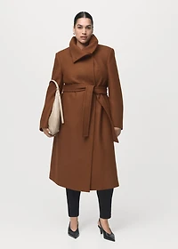 Manteco wool coat with belt