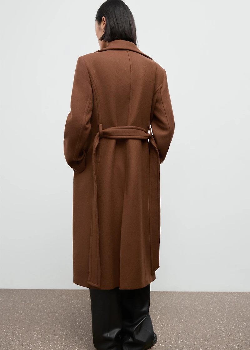 Manteco wool coat with belt