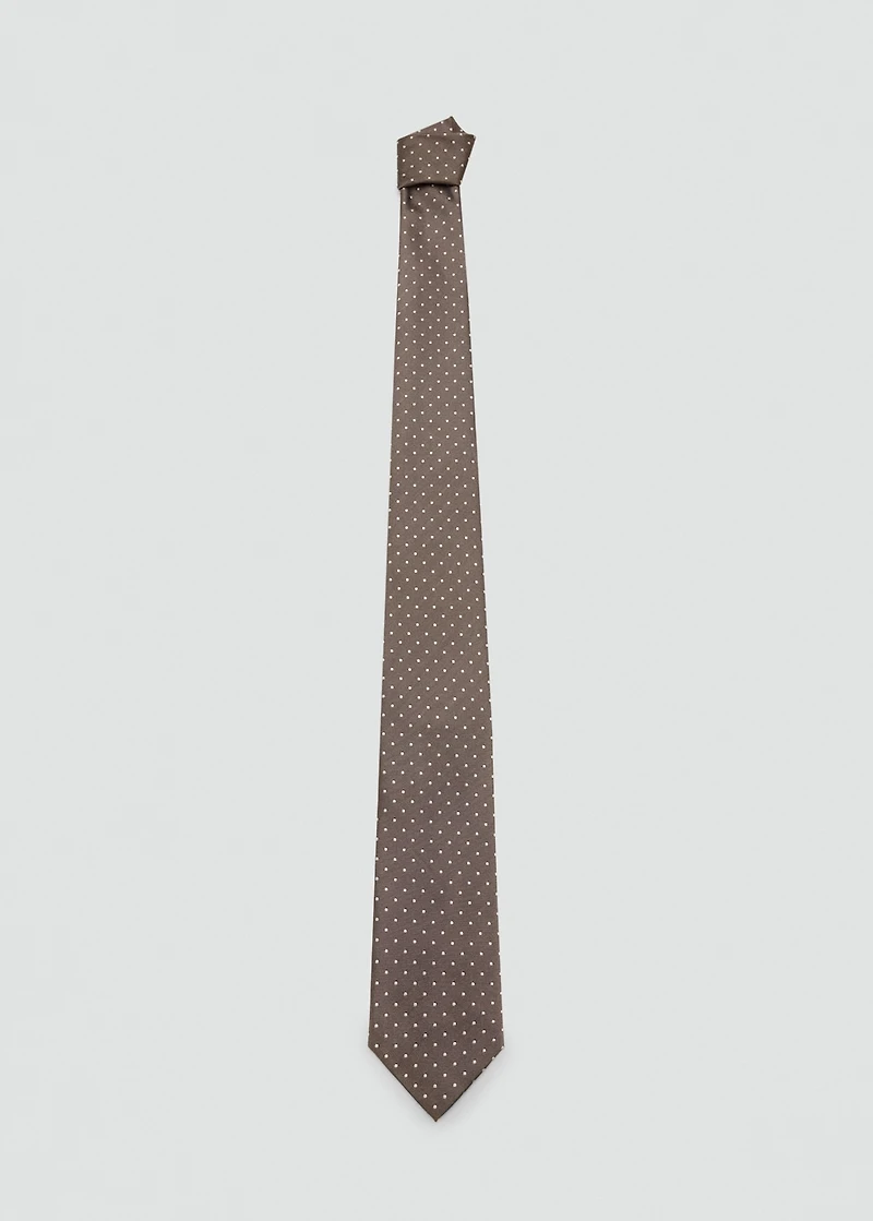 Polka-dot silk tie