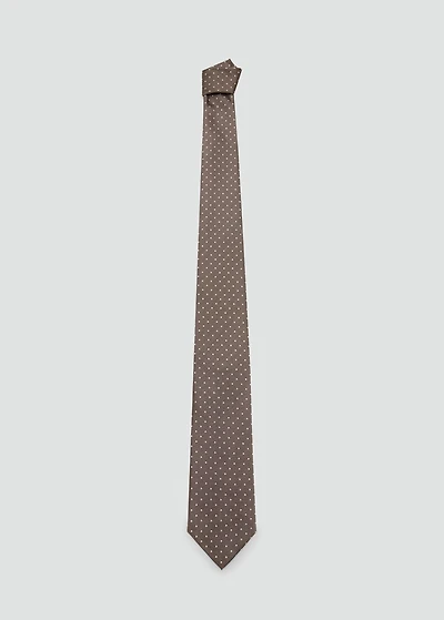 Polka-dot silk tie