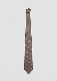 Polka-dot silk tie
