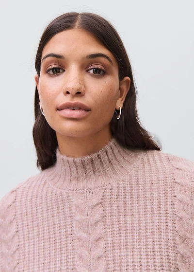 Textured knit sweater