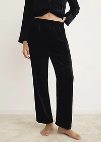 Silk velvet pants