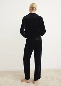 Silk velvet pants