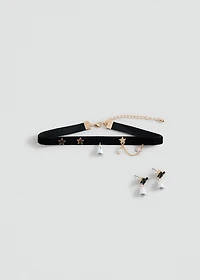 Set of halloween choker and earrings