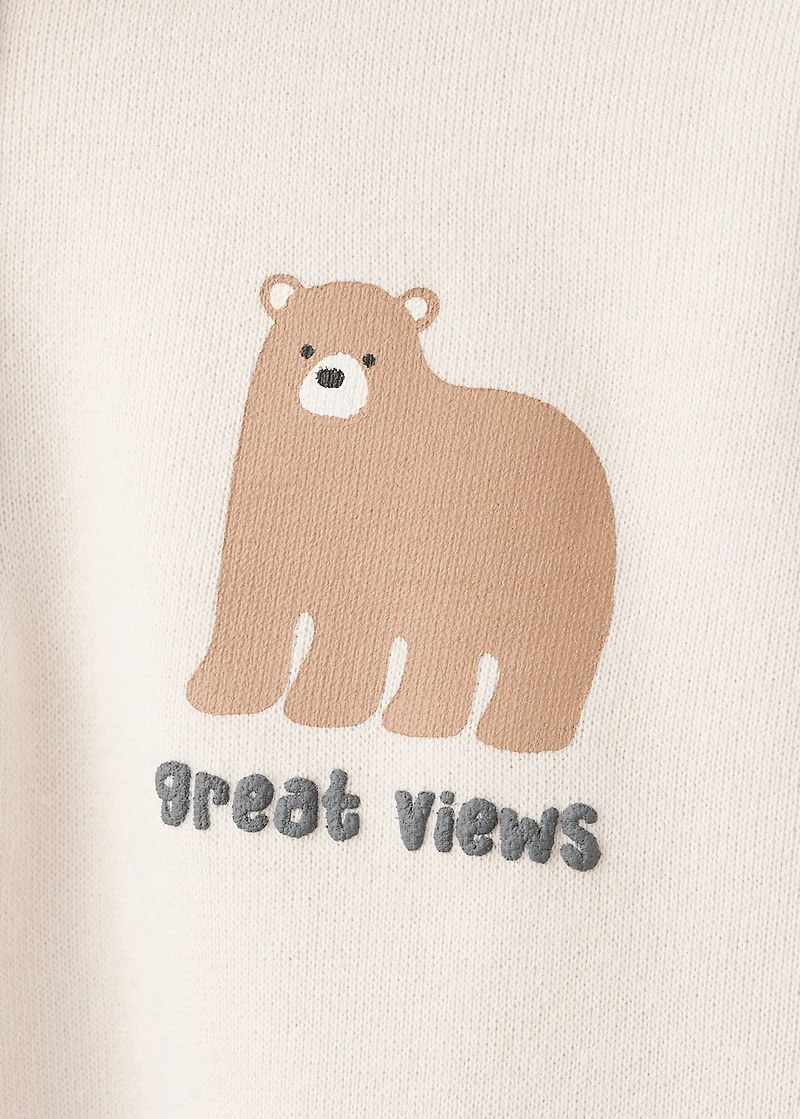 Bear print sweatshirt